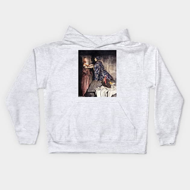 Tristan and Isolde - Arthur Rackham Kids Hoodie by forgottenbeauty